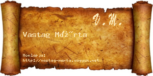 Vastag Márta névjegykártya